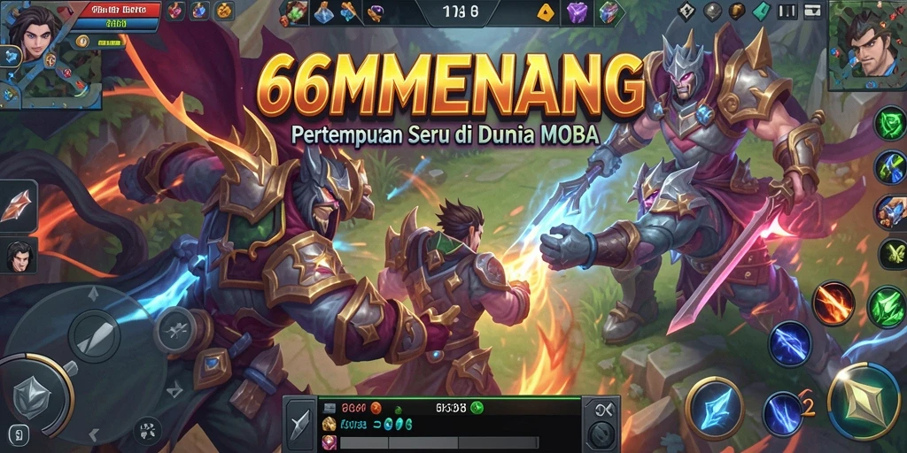 Tangkapan layar gameplay 66MENANG menampilkan pertempuran seru di arena.