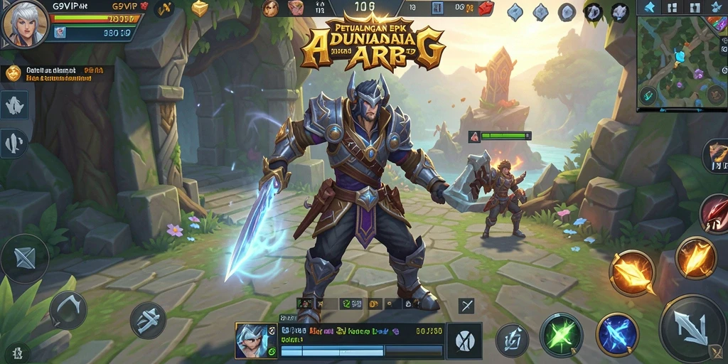 Screenshot gameplay G9VIP menampilkan aksi pertarungan karakter yang seru.