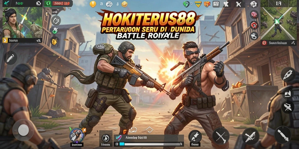 Tampilan seru pertandingan HOKITERUS88 dalam mode Battle Royale.