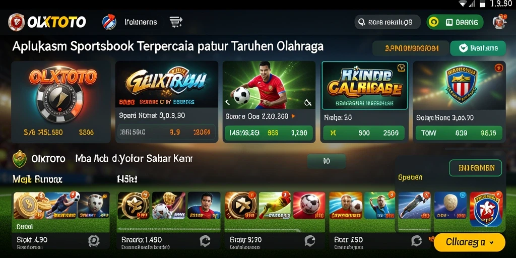 Screenshot OLXTOTO menampilkan antarmuka taruhan olahraga yang menarik.