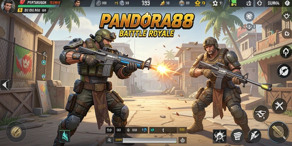 Screenshot PANDORA88 menampilkan aksi beruntun dalam pertarungan Battle Royale.