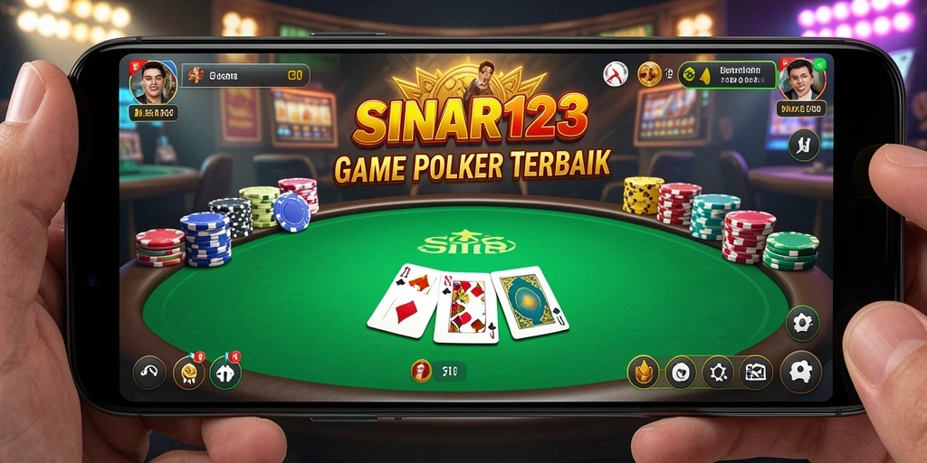 Screenshot gameplay SINAR123 menampilkan aksi seru kartu Poker.